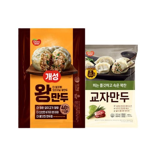 동원에프앤비 동원 개성왕만두 2.1kg x 2개 + 교자만두 1.2kg