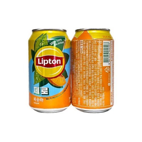셀러허브 식품 롯데 립톤 아이스티 제로 복숭아 뚱캔 355ml x 48개 /s (42542210)
