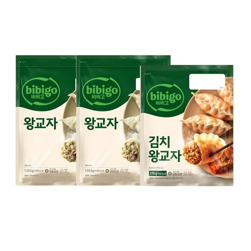 [씨제이제일제당(주)]CJ제일제당 비비고 왕교자1.05kg x2봉 + 김치왕교자315g x1봉