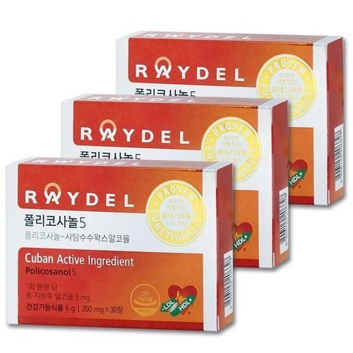 기타브랜드 레이델 폴리코사놀5 200mg x 30정 x 3박스 TWL_P403455694