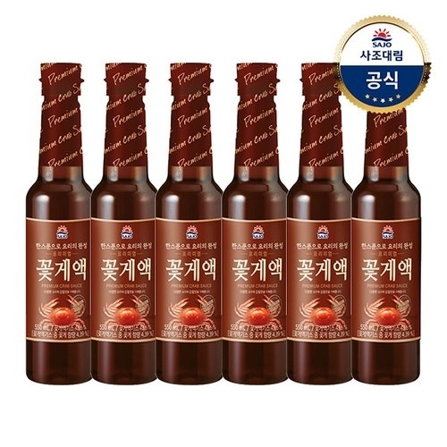 사조대림 프리미엄꽃게액 550ml x6개