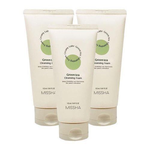 셀러허브 1 MISSHA 크리미 라떼 클렌징 폼 녹차 172ml 모공 피지 케어 3개 Ss (52087596)