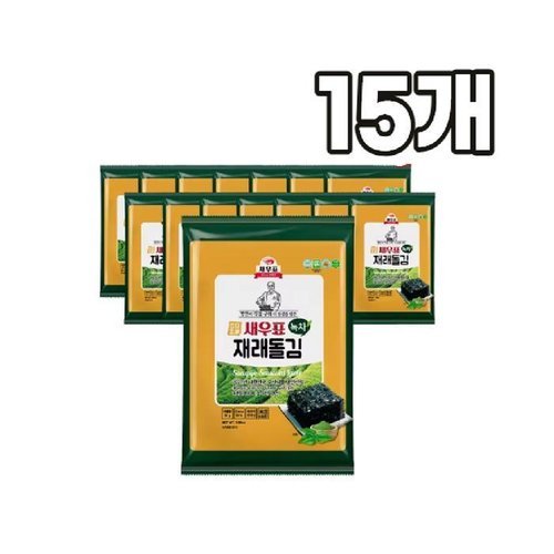 셀러허브 식품 새우표 완도 녹차재래 돌김전장 30g x 15봉 아이들반찬/J (50842968)