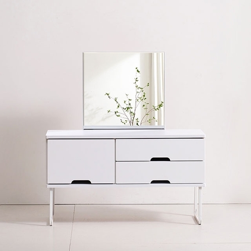 인터데코 (착불) 좌식화장대 서랍장 거울 세트 85cm P0000OJN