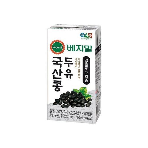 셀러허브 식품 [정식품] 정식품 베지밀 국산콩 두유 검은콩 고칼슘 190ml 32개 (15235719)