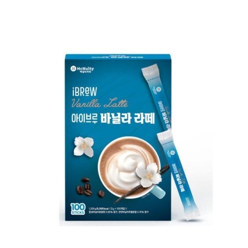 셀러허브 식품 맥널티 커피 아이브루 바닐라 라떼 스틱 추천 100개입 (36180875)
