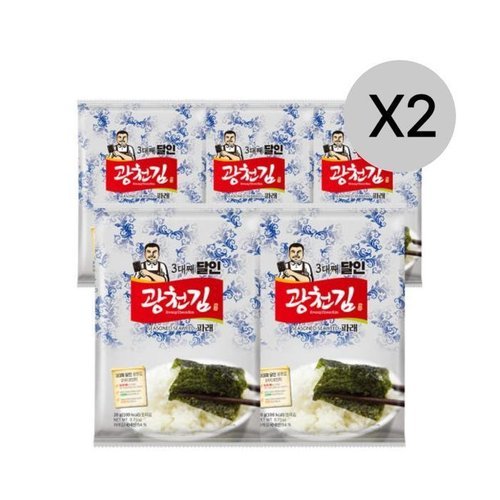 셀러허브 식품 광천김 3대째 달인 파래전장김 20g X10봉 고급원초 김 (37464935)