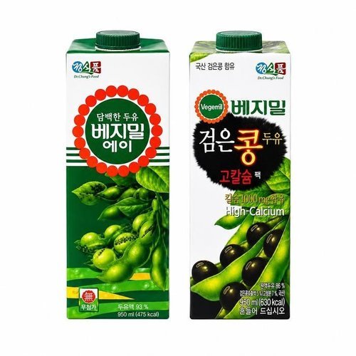 셀러허브 식품 [가공식품] 베지밀 담백한 A + 검은콩 고칼슘 두유 950ml, 12개 (52461632)