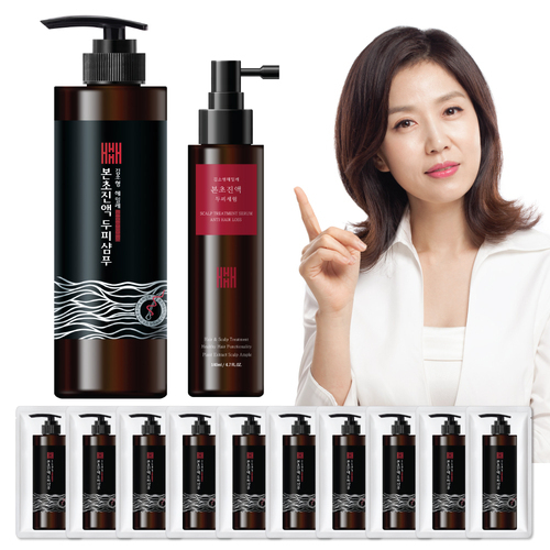 김소형헤밀레 (시크릿특가)김소형 본초진액 두피샴푸1병+두피세럼1개+여행용10매
