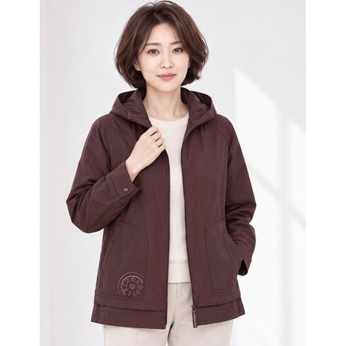 크로커다일레이디 여유핏 여성 바람막이 후드 점퍼 CLDFJP104_P439423951