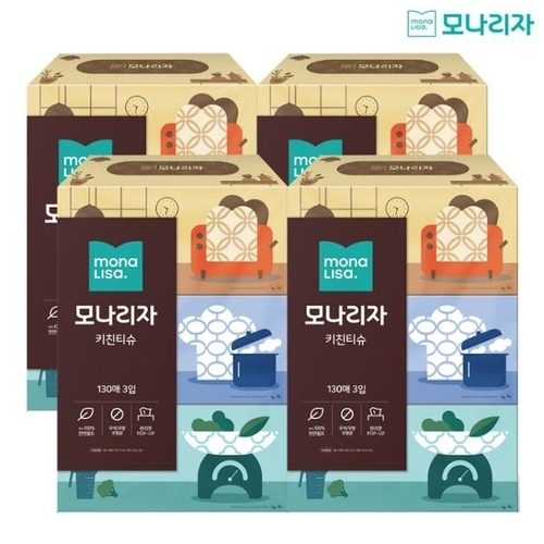 모나리자 키친티슈 130매 x 3입 x 4팩_P331099362