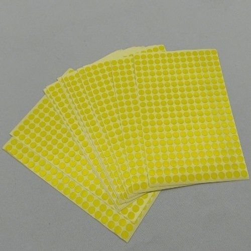 브이와이 [VCMQOSLN]원형 도트 스티커 설문조사 노랑 8mm 15매