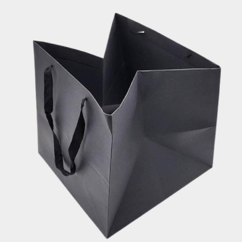 패션플러스 [올댓팩토리] 정사각형 쇼핑백 블랙 대형 (10466294A)