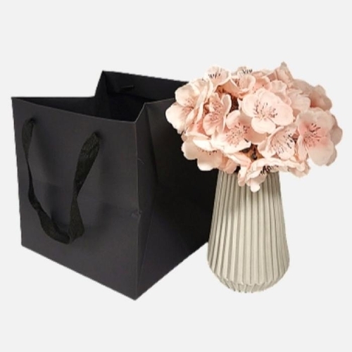 패션플러스 [올댓팩토리] 정사각형 쇼핑백 블랙 소형 (10466292A)