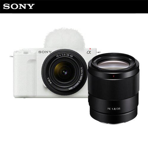 소니 카메라 ZV-E1L 화이트 (SEL2860 렌즈킷) + SEL35F18F 단렌즈 패키지 / 풀프레임 브이로그 알파