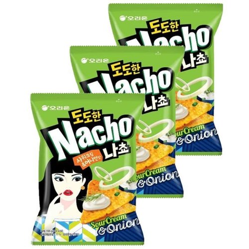 셀러허브 식품 오리온제과 도도한나쵸 사워크림어니언맛 155g 3개