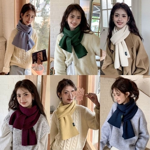 기타 어텀 단색 무지 니트 머플러 가을 겨울 울 여성 방한 (KYR-WD10775)