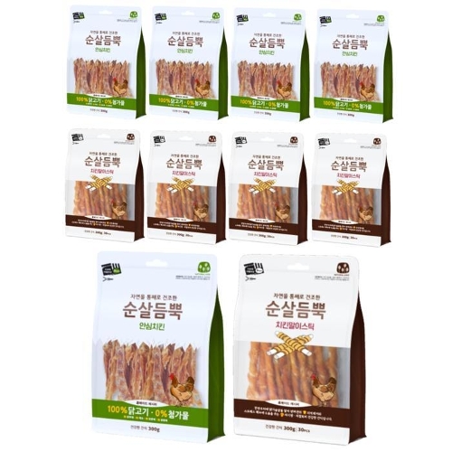 셀러허브 생활리빙 건강한 간식 순살듬뿍 300g (안심치킨 5개 + 치킨말이 5개 ) (합 10개)