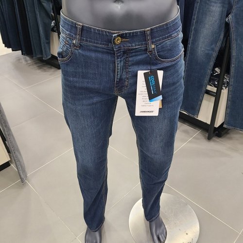 [잠뱅이][잠뱅이] 남성 쿨맥스 오비안밴드 J자수 바이오스톤 캣워싱 기본 스트레이트 청바지 AO1DIG105