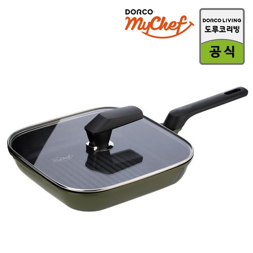 도루코 마이셰프 에세이 IH 그릴팬 28cm+뚜껑세트