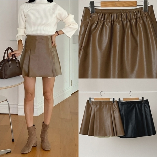 아이우먼 위쉬몰 LT 럽미레더플리팬츠스커트T245H510 빅사이즈_P409332129