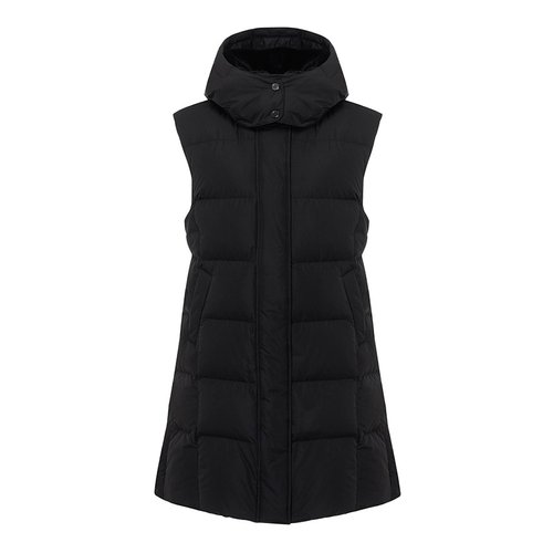 힐크릭 H442 헨리 FUR에리 롱베스트 점퍼BK