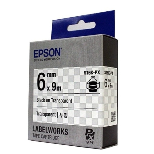 VY협력업체 브이와이 [VC70698P]엡손 라벨 라벨테이프 ST6K.6mm/투/흑글씨.1개