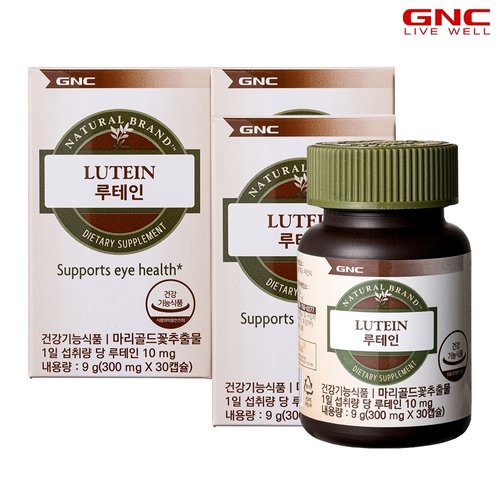 [지엔씨][GNC] 루테인 300mg 30캡슐 (1개월분) x 3병_51098x3