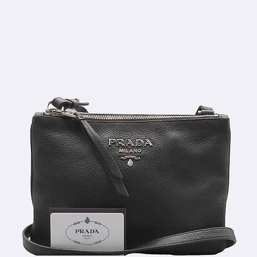 프라다 [중고] 프라다 고이비토 중고명품 Prada(프라다) 1BH046 블랙 컬러 VIT PHENIX (비텔로 피닉스) 더블집 크로스백