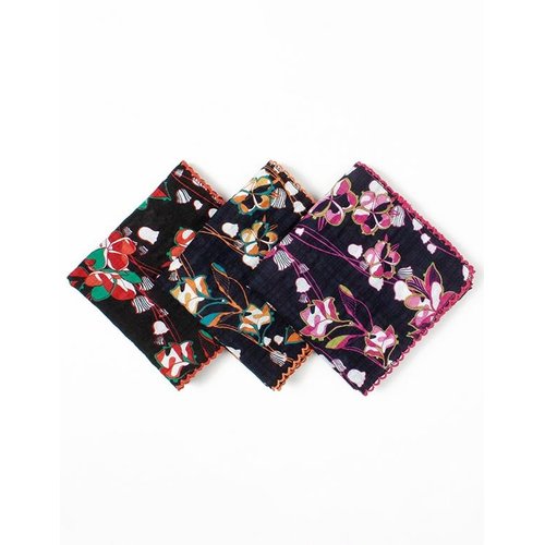 셀러허브 패션 마리엔느 금강 초록 핀코트 레이스 면 손수건 스카프