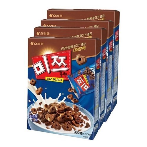 셀러허브 식품 오리온제과 미쯔블랙 시리얼 360g x 4개 (50101839)