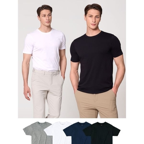 이지바이 소프트코튼 남녀공용 코마사 면 30수 반팔 라운드 티셔츠U6ST28_P392414017