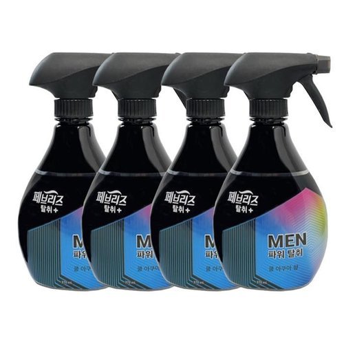 셀러허브 1 페브리즈 포맨 쿨 아쿠아향 용기 370ml x4 /섬유탈취제/냄새제거