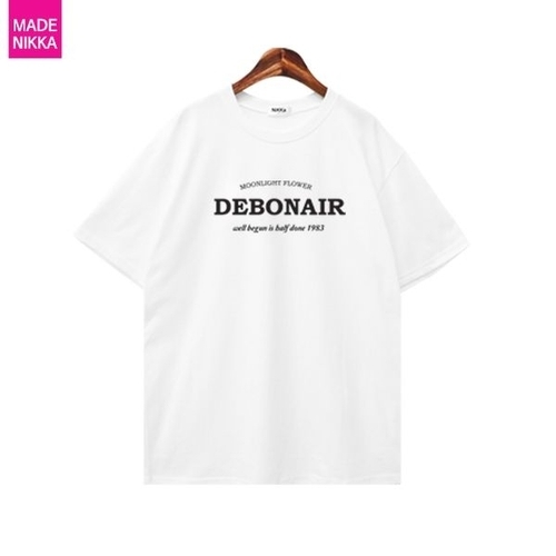 니까 남녀공용 데보네어 오버핏 20수 라운드 반팔 티셔츠_P337794081