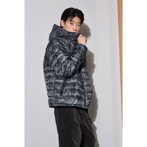 버커루 까뮤 프린트 경량 후드 다운 점퍼B254DW030P_P408818397