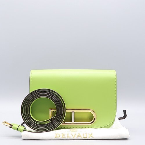 [중고] 델보 고이비토 중고명품 DELVAUX(델보) 그린 레더 랑고 스몰 크로스백