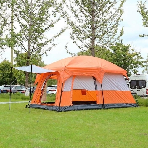 패션플러스 [제이앤엘글로벌탑스] 패밀리캠핑 깔끔한거실형 텐트 대형 사계절 리빙쉘 오렌지 (44832864)