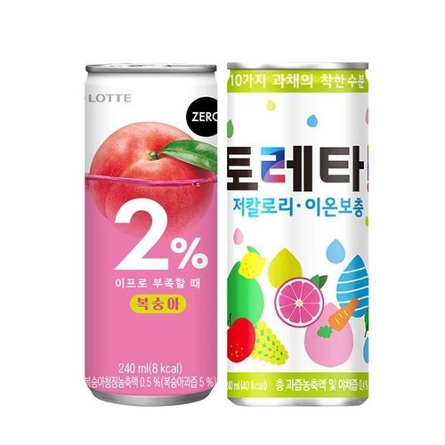 코카콜라 이프로 부족할 때 복숭아 240ml 15캔   토레타 240ml 15캔 1박스 이온음료 (32876931)