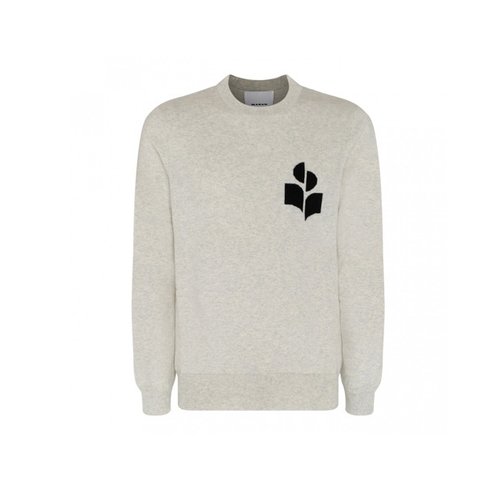 이자벨마랑 옴므 이자벨마랑 에반스 로고 그레이 니트 남성 PU0051HA A1L04H 02LY