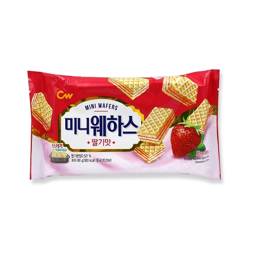 너만아는과자점 CW청우 미니웨하스 딸기맛 80g x 1개
