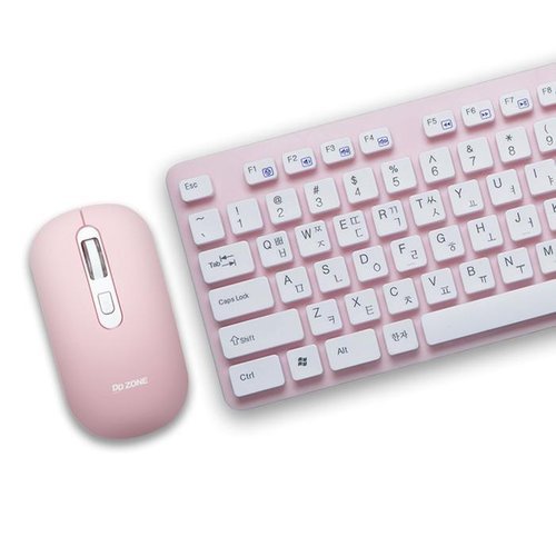 셀러허브 1 DDZONE 무선키보드마우스세트 무선 키보드 마우스 (핑크)