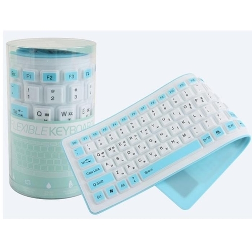 셀러허브 생활리빙 컴스 키보드 실리콘 롤 USB 인터페이스 방수 화이트