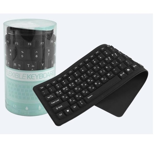 셀러허브 생활리빙 컴스 키보드 실리콘 롤 USB 인터페이스 방수 블랙