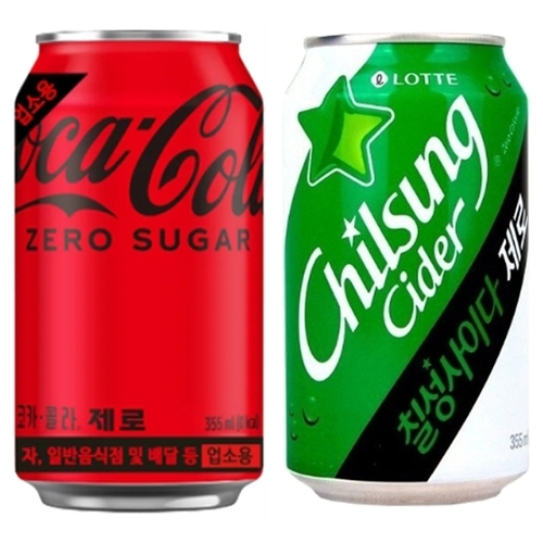 코카콜라 제로 355ml24캔+칠성사이다 제로 355ml24캔