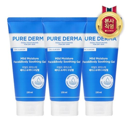 [LG생활건강]온더바디 퓨어더마 수딩젤 150ML * 3개