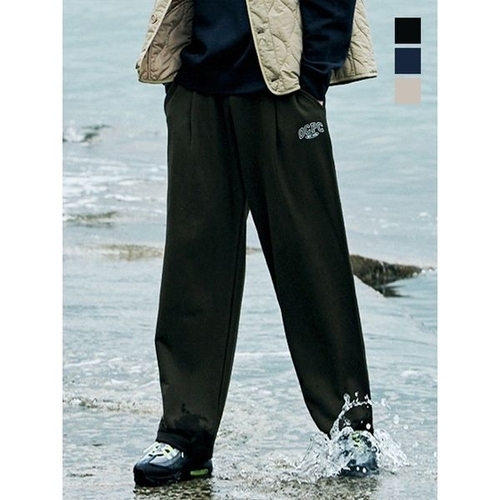 원더플레이스 면100 OCPC 로고 아트웍 프린팅 와이드 핏 스웨트 팬츠_P406107664