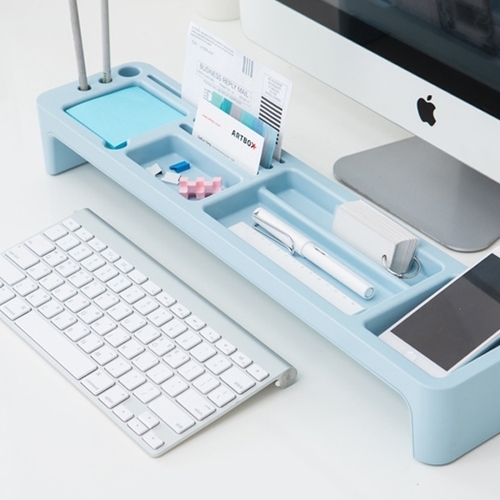 히키스 컴퓨터 모니터 앞 정리 탑데스크 오거나이저