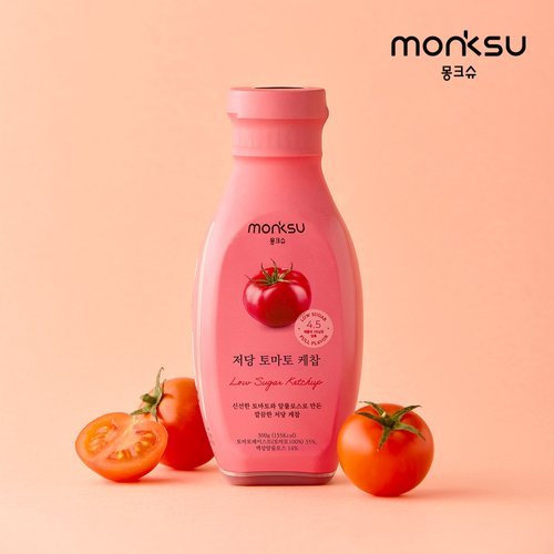 몽크슈 저당 저칼로리 토마토케찹 300g