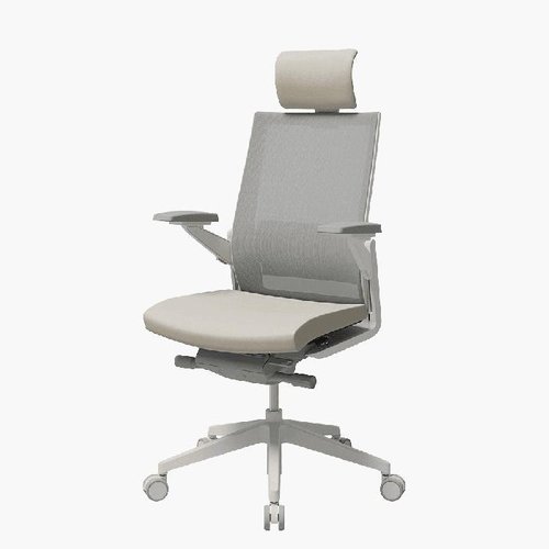 [셀러허브 1]시디즈 T80 메쉬 천연가죽 의자 HLDAS 크림