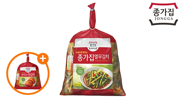 종가집 열무김치 2.5kg + 증정 맛김치1kg